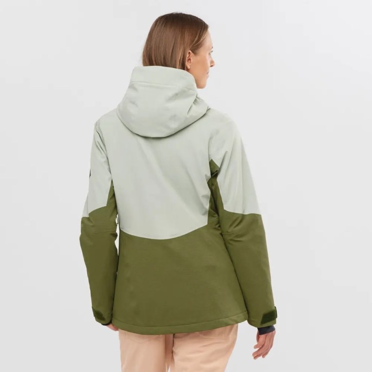 Jaquetas De Esqui Salomon Proof Light Insulated Hoodie Feminino Menta Verde Oliva | PT G52097